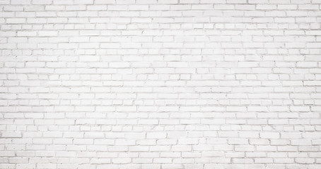 Wall Mural - old white brick wall background, vintage texture of light brickwork