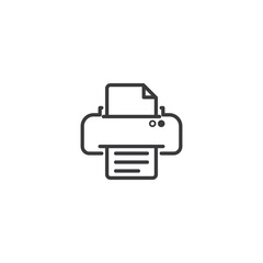 Poster - printer symbol icon. pixel perfect outline line style template.