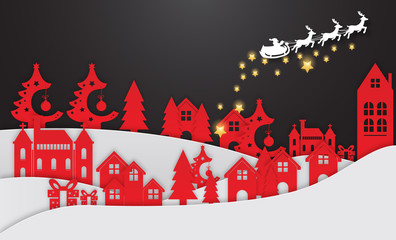 Wall Mural - christmas party design. festive christmas background. christmas card with snow. christmas winter lan