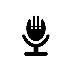 Canvas Print - microphone vector icon