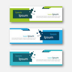 Wall Mural - set of abstract design banner template.