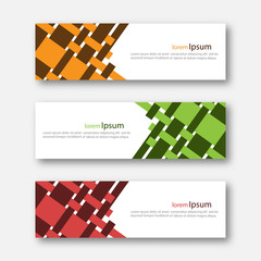 Wall Mural - set of abstract design banner template.