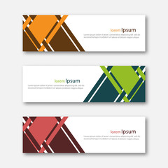 Wall Mural - set of abstract design banner template.