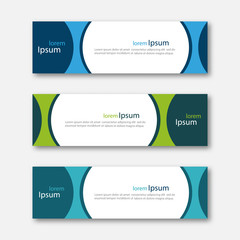 Wall Mural - set of abstract design banner template.