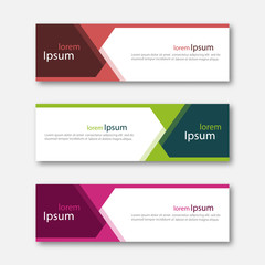 Wall Mural - set of abstract design banner template.