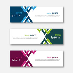 Wall Mural - set of abstract design banner template.