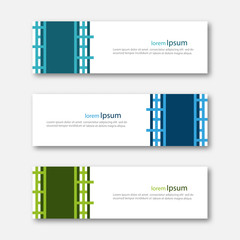 Wall Mural - set of abstract design banner template.