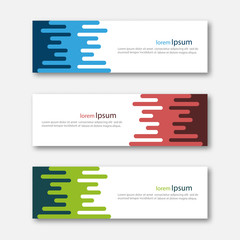 Wall Mural - set of abstract design banner template.