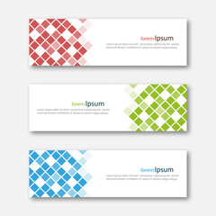 Wall Mural - set of abstract design banner template.