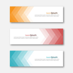 Wall Mural - set of abstract design banner template.