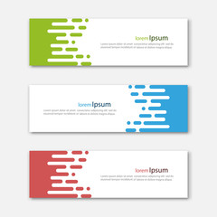 Wall Mural - set of abstract design banner template.