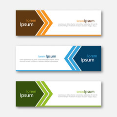 Wall Mural - set of abstract design banner template.