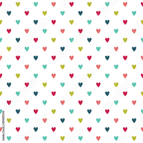 cute seamless vector holiday background with colorful hearts in red green white and mint - Mint Christmas Cards cute seamless vector holiday background with colorful hearts in red green white and mint - Mint Christmas Cards