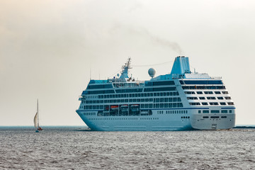 Canvas Print - Luxury cruise liner in travel