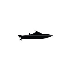 Poster - powerboat icon. Water transport elements. Premium quality graphic design icon. Simple icon for websites, web design, mobile app, info graphics
