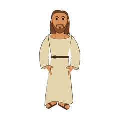 Wall Mural - Jesuschrist cute cartoon icon vector illustration graphic design