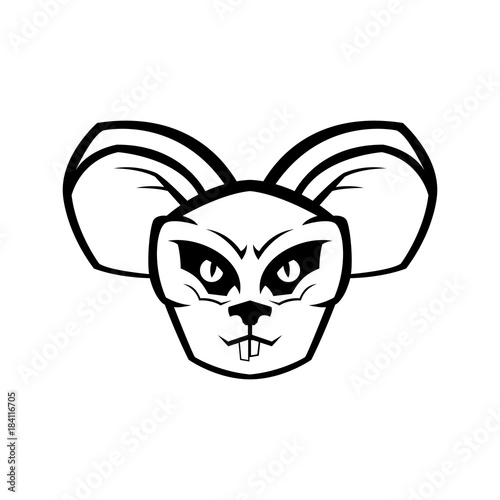 Line Angry Rat Head Cartoon Vector Illustration Buy This Stock Vector And Explore Similar Vectors At Adobe Stock Adobe Stock