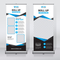 Wall Mural - Roll up banner design print template