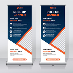 Wall Mural - Roll up banner design print template