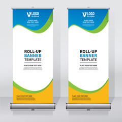 Wall Mural - Roll up banner design print template
