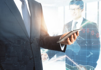 Aufkleber - Technology and broker concept
