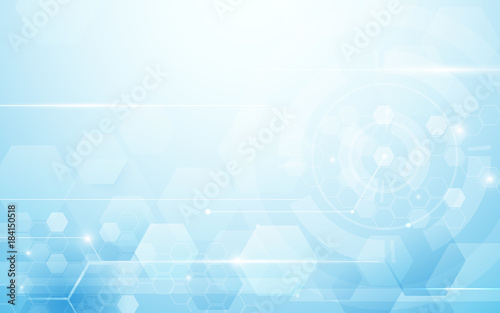 Abstract hexagons technology digital hi tech concept background. Space for yo...
