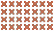 Pattern Red Brick With Mosaic On White Background Geometric Background Urban
