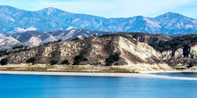 California's Scenic Lake Cachuma With San Rafael Mountains In The Distance
