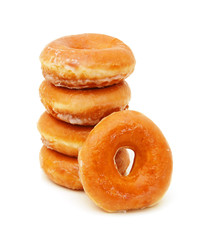 Wall Mural - sugary donut isolated on a white background