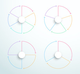 Poster - infographic simple rotating business cycle diagrams