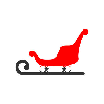 Christmas Sleigh Icon. Christmas or New Year element. Premium color graphic design. Signs, outline symbols collection, simple icon for websites, web design, mobile app