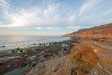 Fototapeta Most - SUNSET OVER POINT LOMA TIDEPOOLS AT CABRILLO NATIONAL MONUMENT IN SAN DIEGO IN SOUTHERN CALIFORNIA UNITED STATES