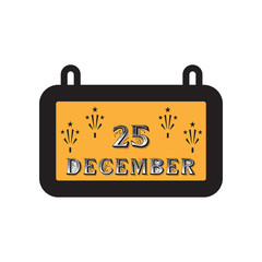 Poster - christmas calendar icon. Christmas or New Year element. Premium color graphic design. Signs, outline symbols collection, simple icon for websites, web design, mobile app