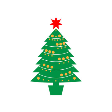 Christmas pine tree icon. Christmas or New Year element. Premium color graphic design. Signs, outline symbols collection, simple icon for websites, web design, mobile app