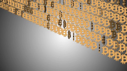 Poster - bitcoin conference. place for text. business background. seamless loop.