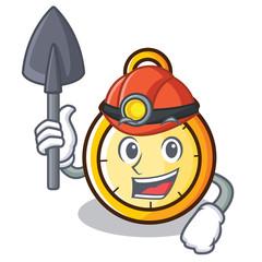 Sticker - Miner chronometer character cartoon style