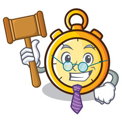 Poster - Judge chronometer character cartoon style