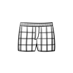 Sticker - Vector hand drawn underpants outline doodle icon. Underpants sketch illustration for print, web, mobile and infographics isolated on white background.