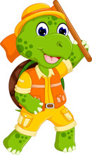Funny Warriors Of Turtles Cartoon Posing With Smiling
