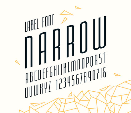 Italic narrow sans serif font