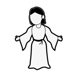 Poster - Virgin mary cartoon icon vector illustration graphic design