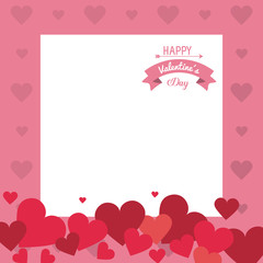 Sticker - Valentines frame design vector illustration graphic design