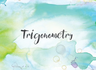 Canvas Print - Trigonometry Concept Watercolor and Ink Painting