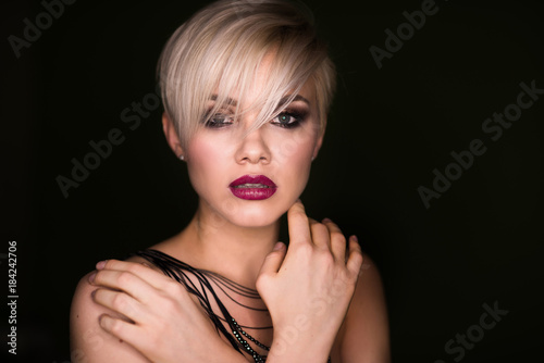 Young Woman Portrait Closeup Beauty Studio Shoot Healthy Clean