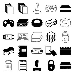 Poster - Set of 25 pad filled and outline icons