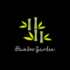 Wall Mural - Bamboo Garden logo vector