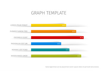 Poster - Vector column horizontal graph template