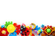 © dyageleva - Children's toys and accessorieson a White background.view from above