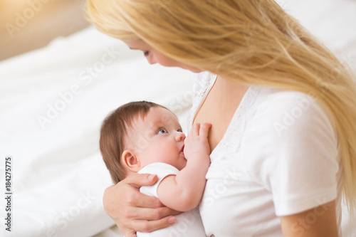 mother feeding baby