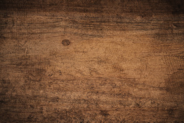 Wall Mural - Old grunge dark textured wooden background,The surface of the old brown wood texture,top view brown wood panelitng